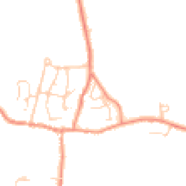Daytime road noise heatmap for LA2 7FG