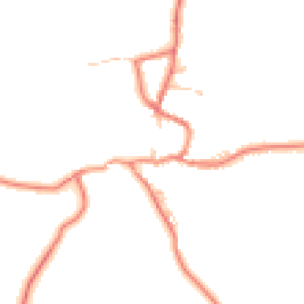 Daytime road noise heatmap for LA2 7GH
