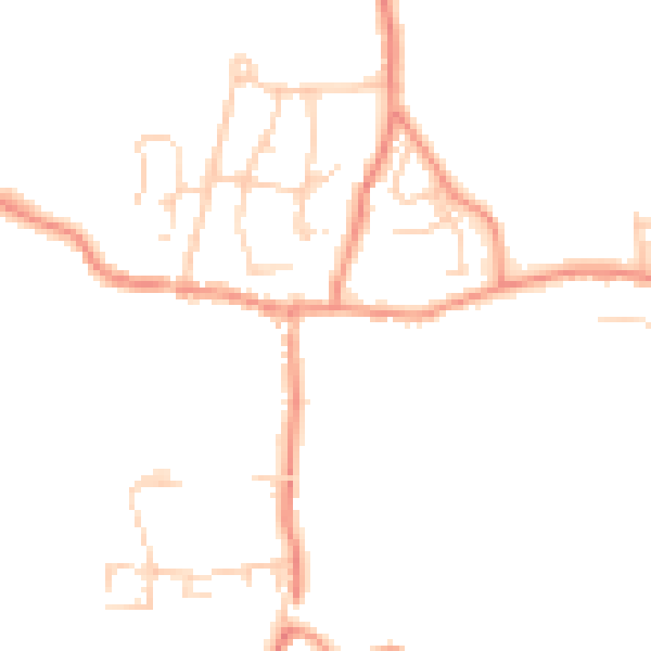 Daytime road noise heatmap for LA2 7HF