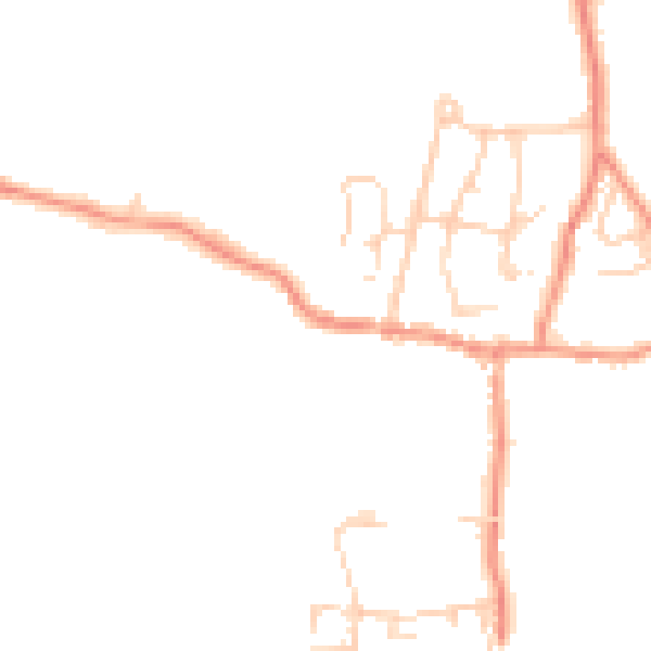 Daytime road noise heatmap for LA2 7HR