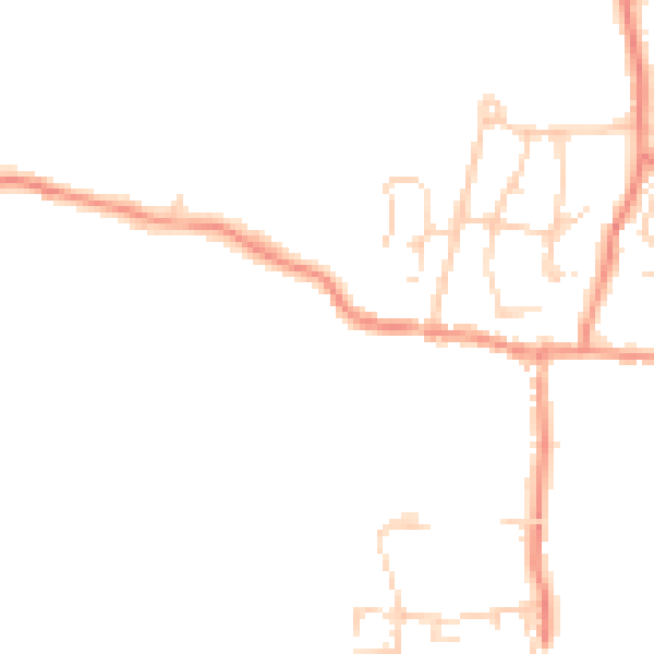 Daytime road noise heatmap for LA2 7HS
