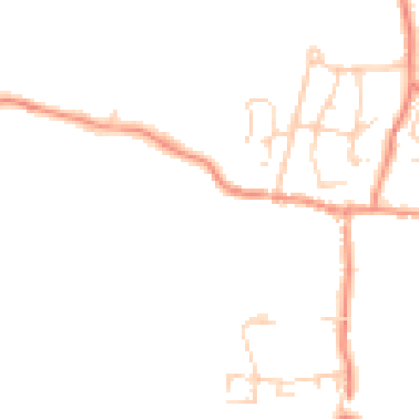 Daytime road noise heatmap for LA2 7HT