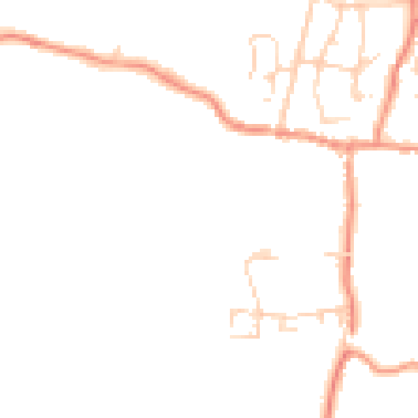 Daytime road noise heatmap for LA2 7HX