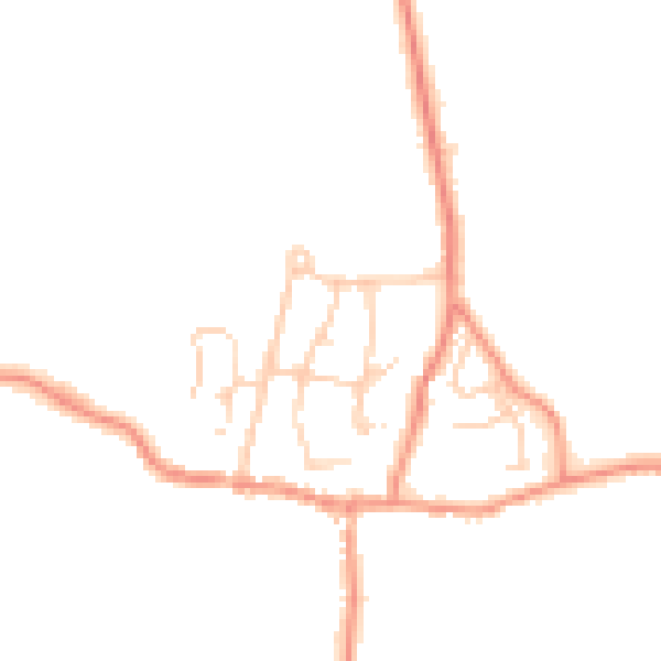 Daytime road noise heatmap for LA2 7JH