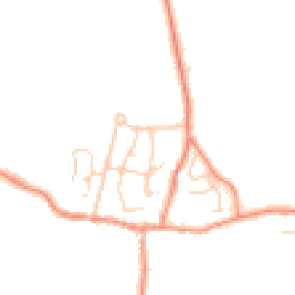 Daytime road noise heatmap for LA2 7JJ