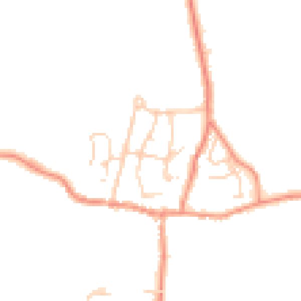 Daytime road noise heatmap for LA2 7JW