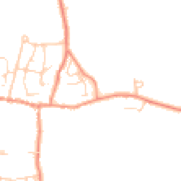 Daytime road noise heatmap for LA2 7JZ