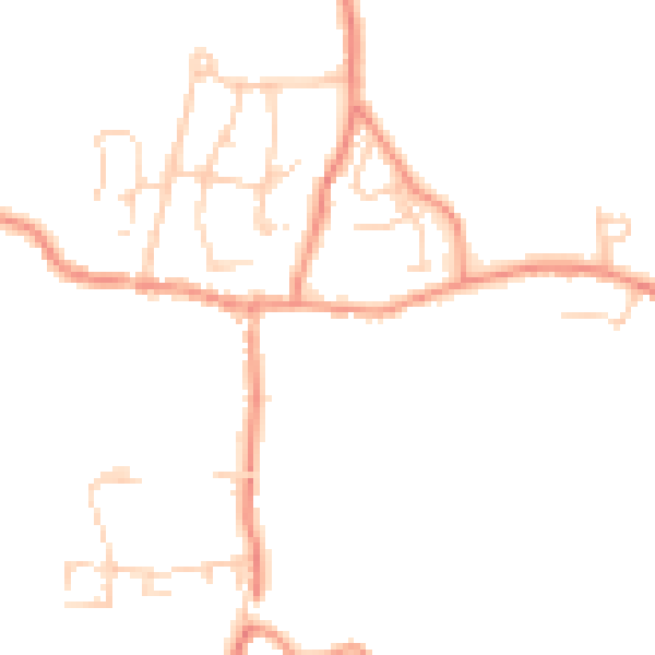 Daytime road noise heatmap for LA2 7LD
