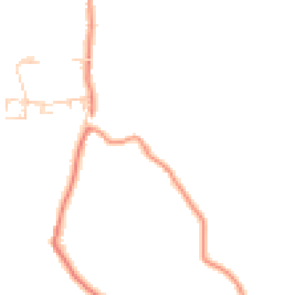 Daytime road noise heatmap for LA2 7LU