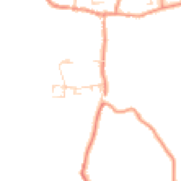 Daytime road noise heatmap for LA2 7ND