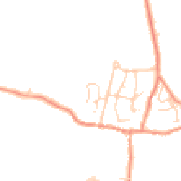 Daytime road noise heatmap for LA2 7NH