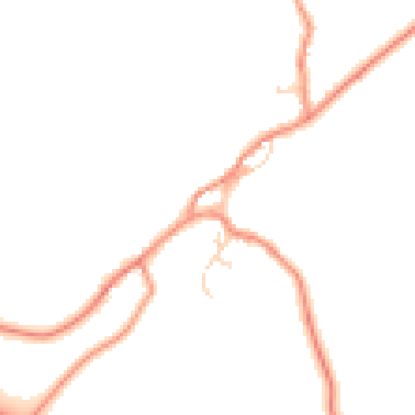 Daytime road noise heatmap for LA2 8BG