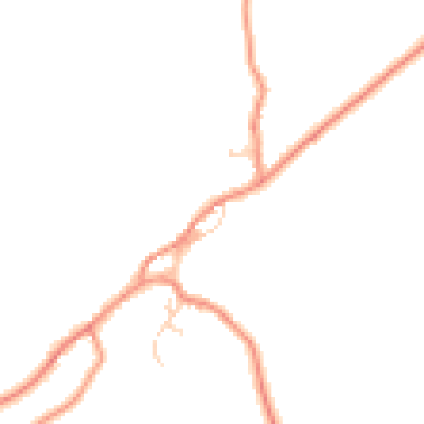Daytime road noise heatmap for LA2 8BN