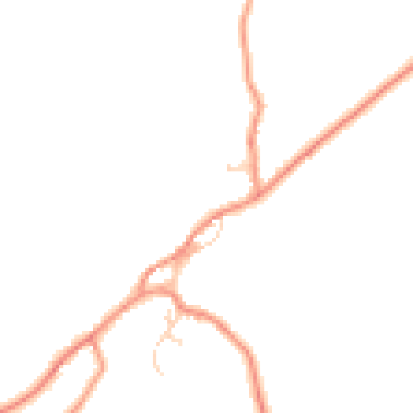 Daytime road noise heatmap for LA2 8BT