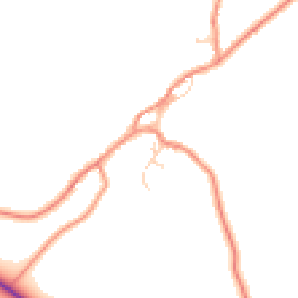 Daytime road noise heatmap for LA2 8DW