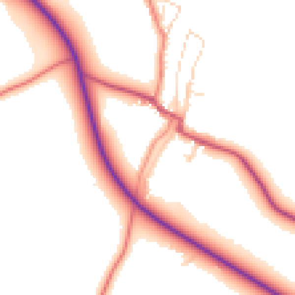 Daytime road noise heatmap for LA2 8ER