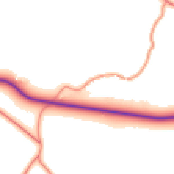 Daytime road noise heatmap for LA2 8HS