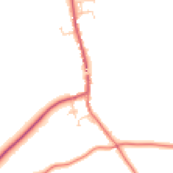 Daytime road noise heatmap for LA2 8JR