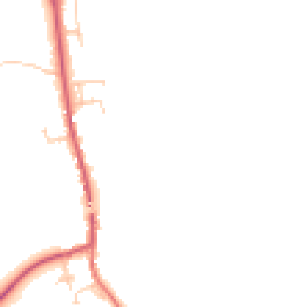 Daytime road noise heatmap for LA2 8LA