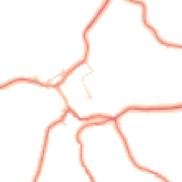 Daytime road noise heatmap for LA2 8RG