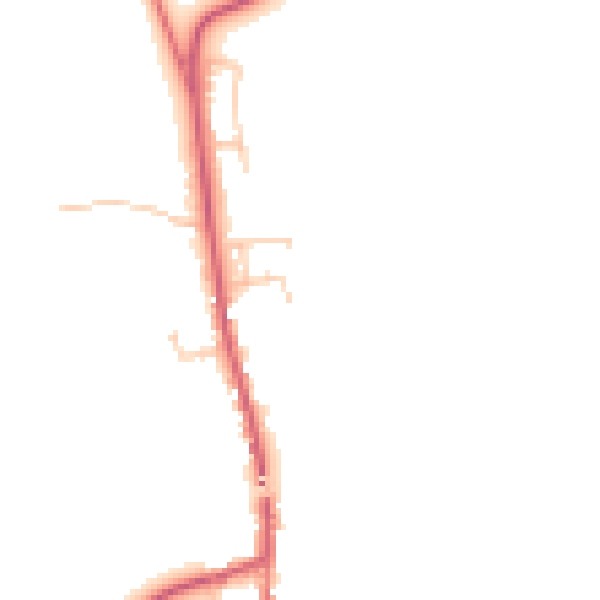 Daytime road noise heatmap for LA2 8SB
