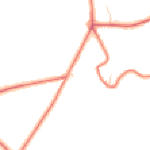 Daytime road noise heatmap for LA2 9AL
