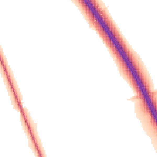 Night-time road noise heatmap for LA2 9DA