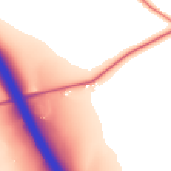Daytime road noise heatmap for LA2 9DD