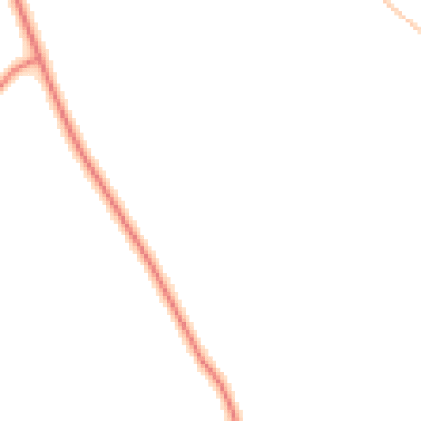 Daytime road noise heatmap for LA2 9DS