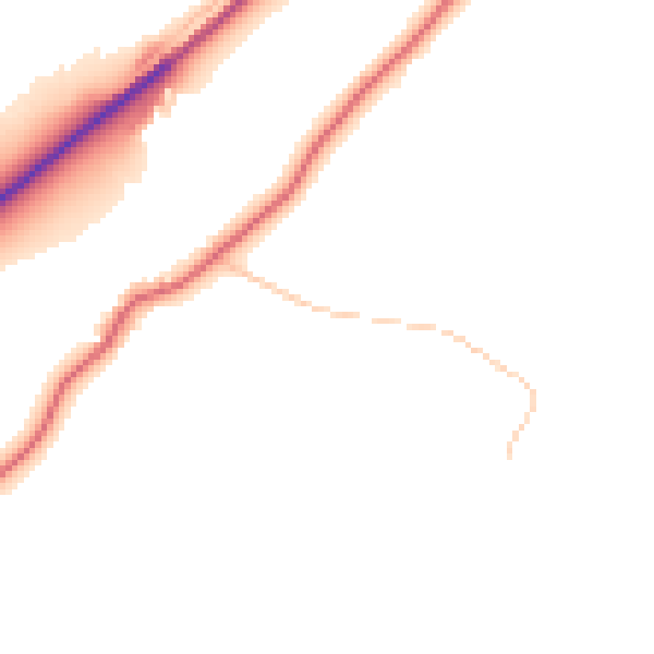 Daytime road noise heatmap for LA2 9GP
