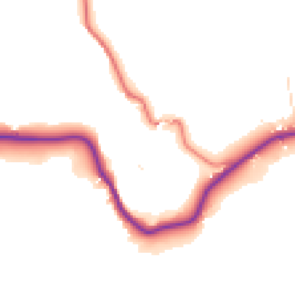 Daytime road noise heatmap for LA2 9HU