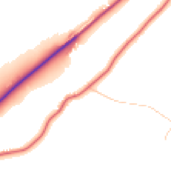 Daytime road noise heatmap for LA2 9JG