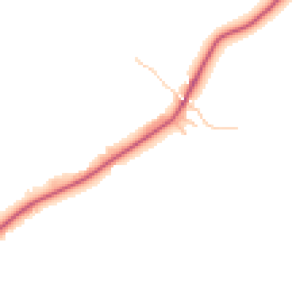Daytime road noise heatmap for LA2 9LA