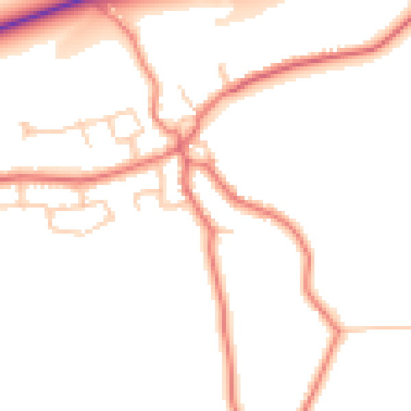 Daytime road noise heatmap for LA2 9PH