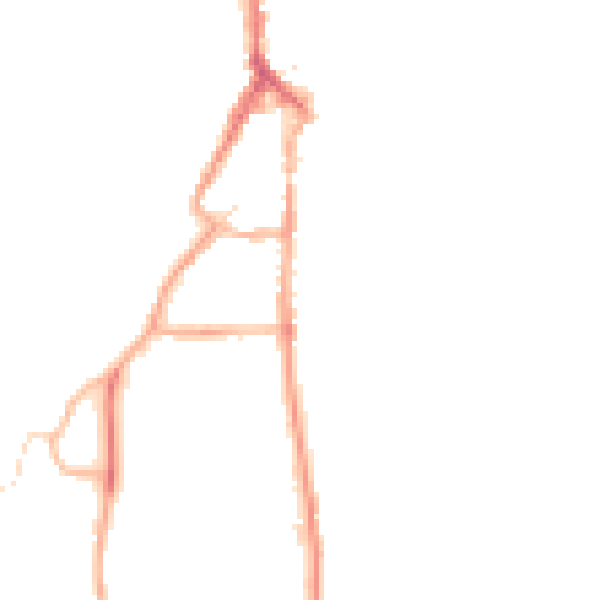 Night-time road noise heatmap for LA22 0AE