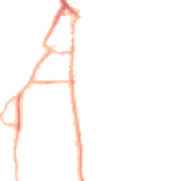 Night-time road noise heatmap for LA22 0AG
