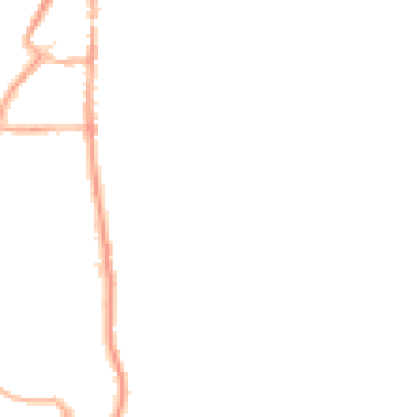 Night-time road noise heatmap for LA22 0AL