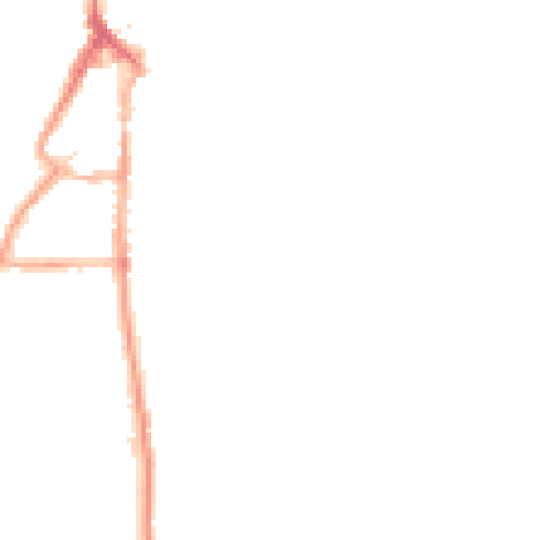 Night-time road noise heatmap for LA22 0AU