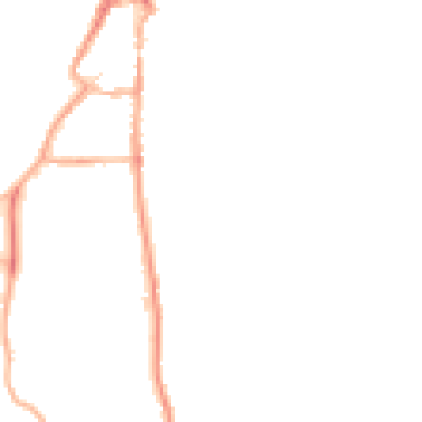 Night-time road noise heatmap for LA22 0AW
