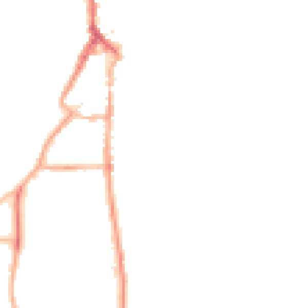 Night-time road noise heatmap for LA22 0AZ