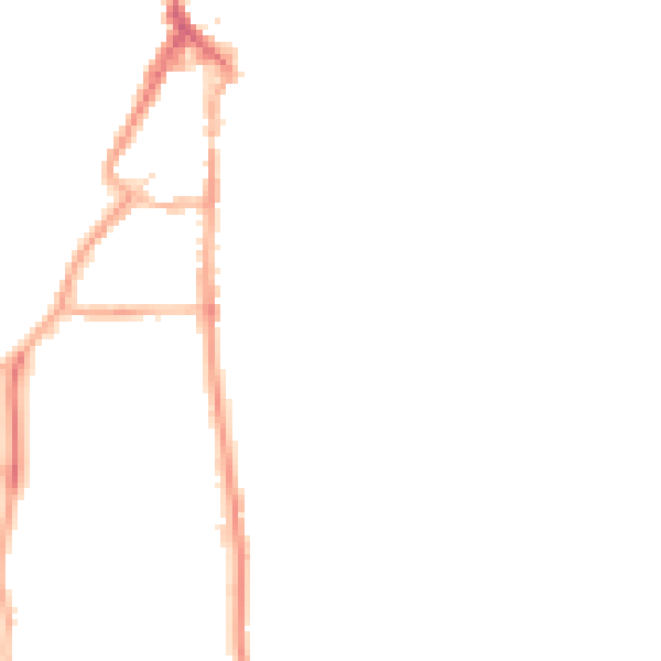 Night-time road noise heatmap for LA22 0BN