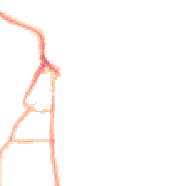Night-time road noise heatmap for LA22 0BW