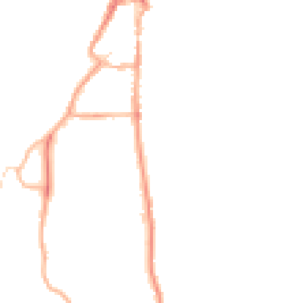 Night-time road noise heatmap for LA22 0DH