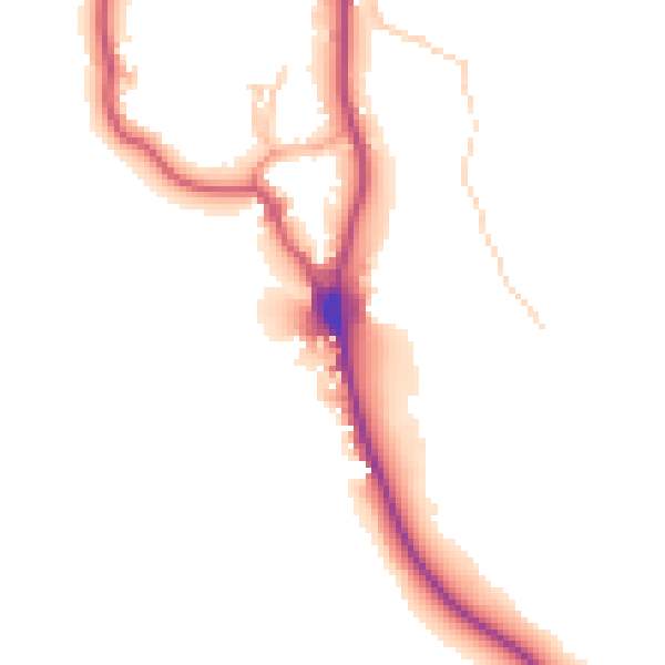 Daytime road noise heatmap for LA22 0EZ