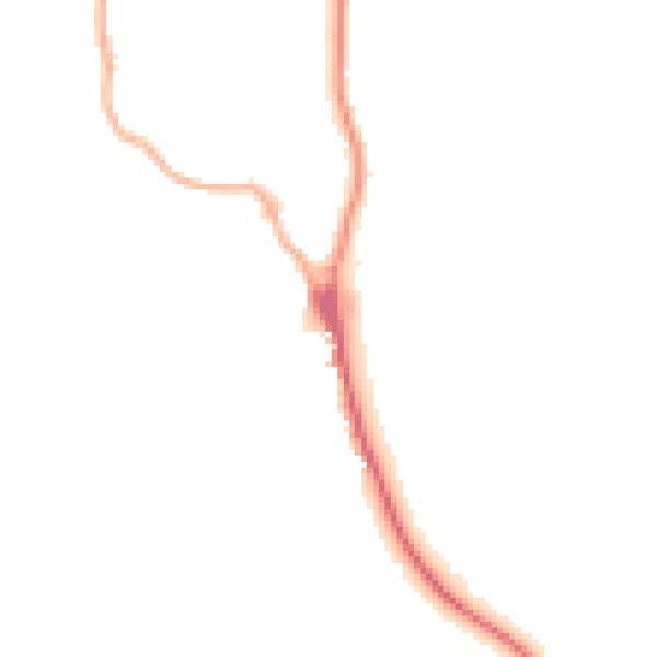 Night-time road noise heatmap for LA22 0EZ