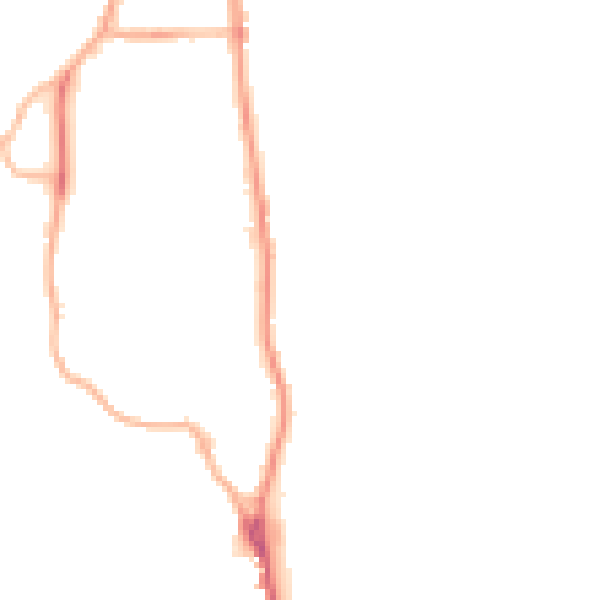 Night-time road noise heatmap for LA22 0HG