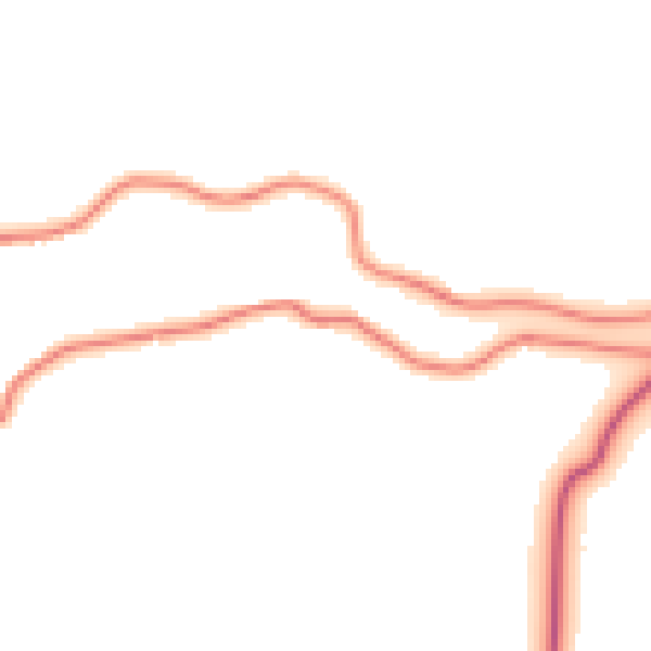 Daytime road noise heatmap for LA22 0HS