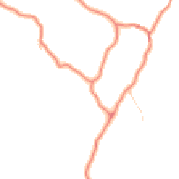 Daytime road noise heatmap for LA22 0HU