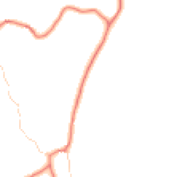 Daytime road noise heatmap for LA22 0JT