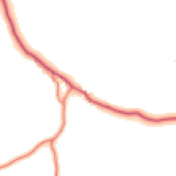 Daytime road noise heatmap for LA22 0LF